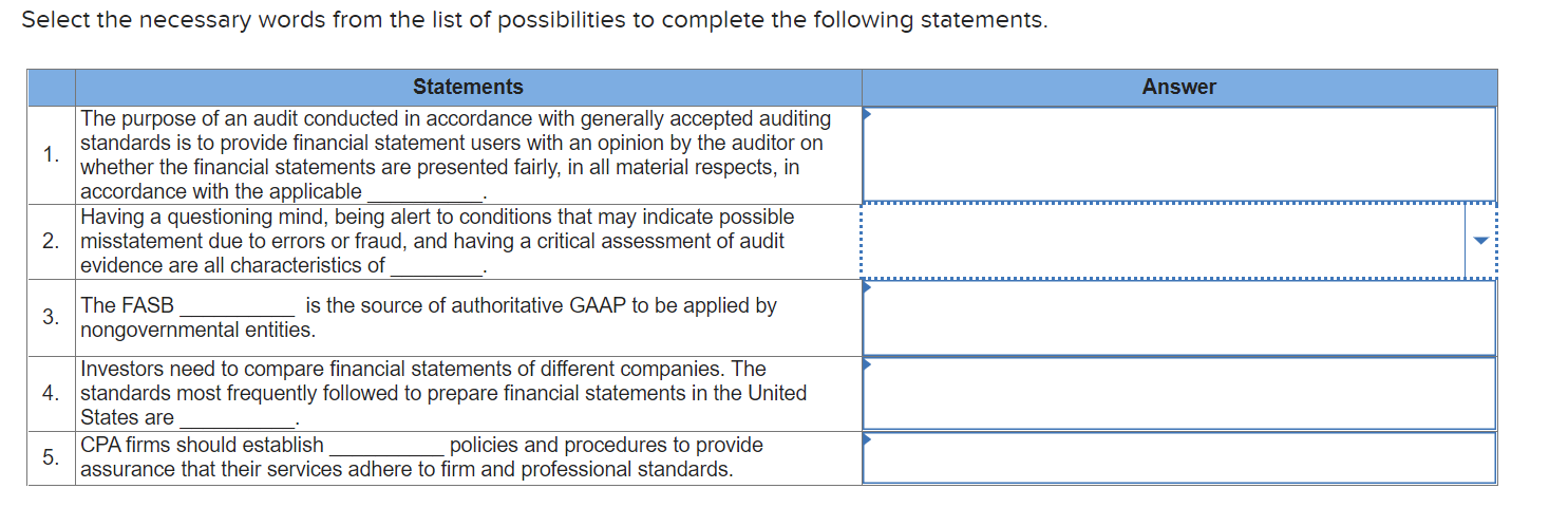  OPTIONS: assertion codification financial reporting framework generally accepted accounting principles international