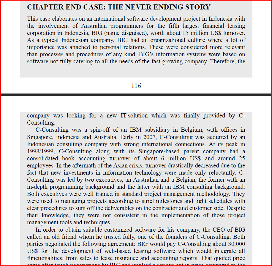 CHAPTER END CASE: THE NEVER ENDING STORY This case elaborates on