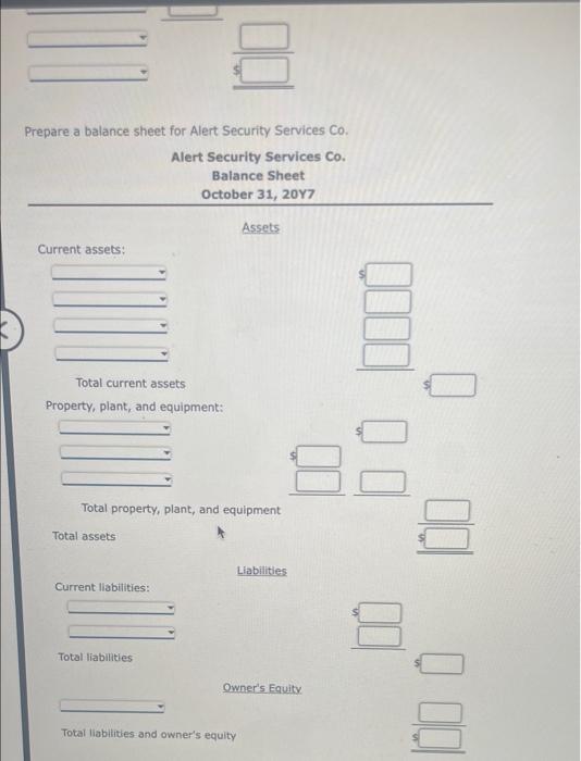 Services Co. End-of-Period Spreadsheet For the Year Ended October 31, 2017