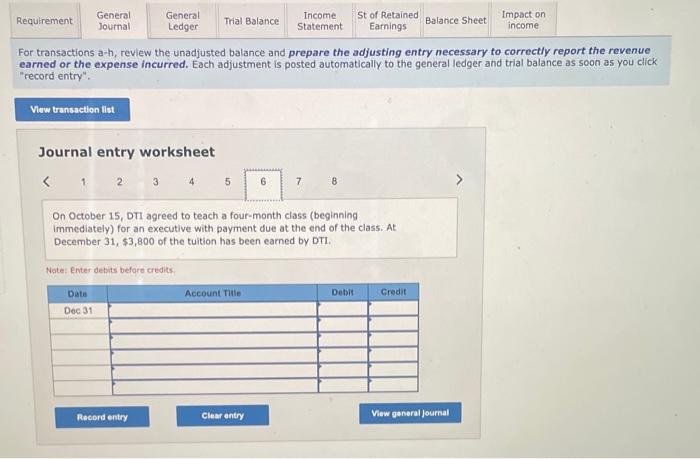 entries on December 31 follow. a. An analysis of DTI's insurance policies