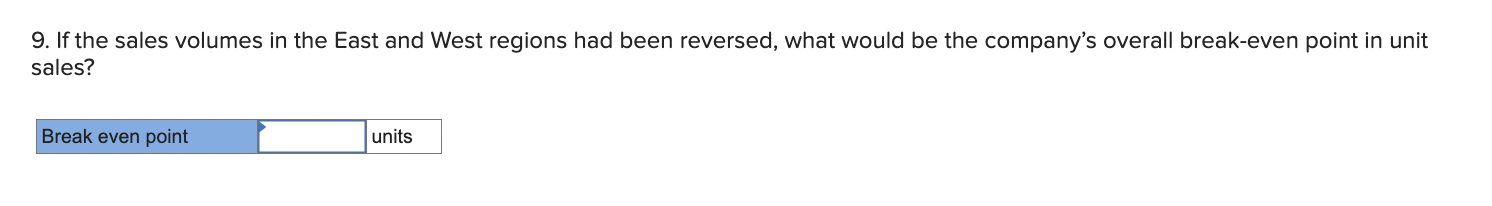 West region, $110,000 is traceable to the East region, and the remaining