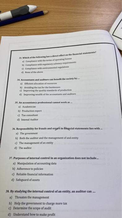 principls of auditngPlease put the answer code only, please answer all the