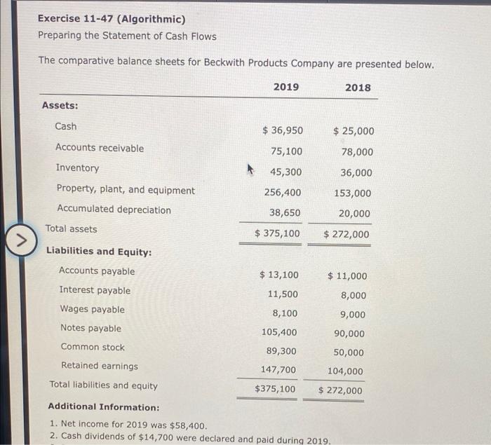 I need help with the incorrect answers Exercise 11-47 (Algorithmic) Preparing the