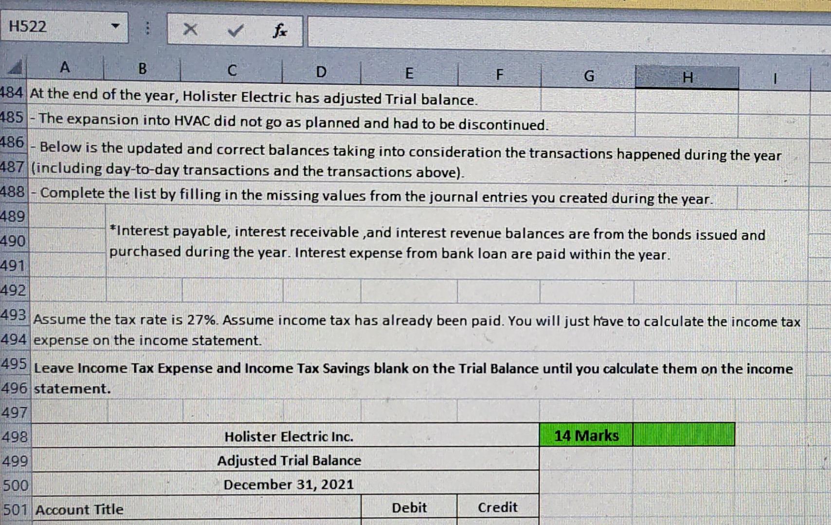 adjusted trial balance. Then prepare an income statement. then complete the retained