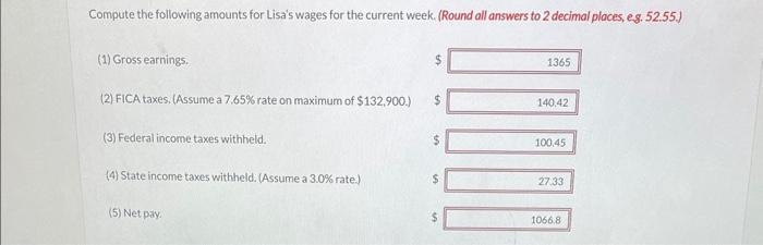 of 41 hours. During a March weekly pay period, Lisa worked 45