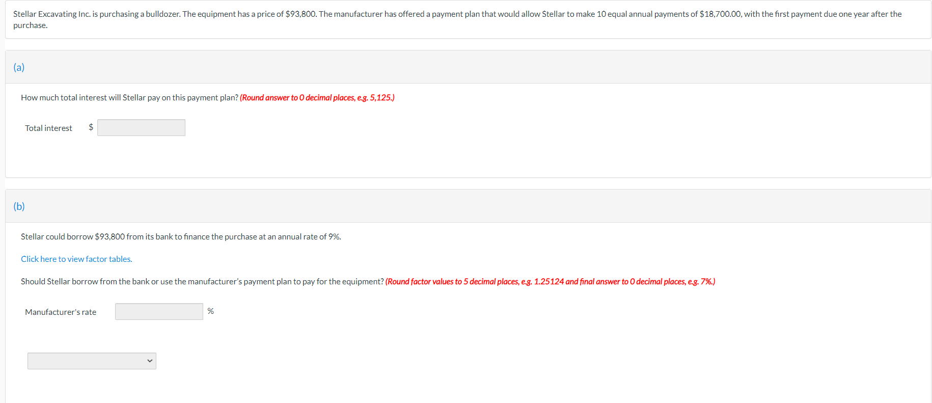 U7Q3 How much total interest will Stellar pay on this payment plan?