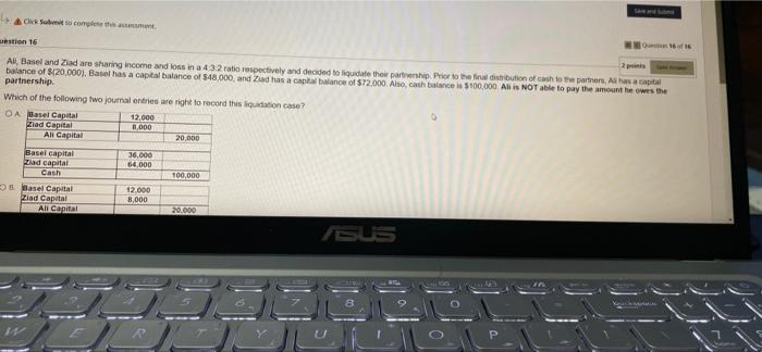 please help fast please Click Submit to complete this assessment Quo 16