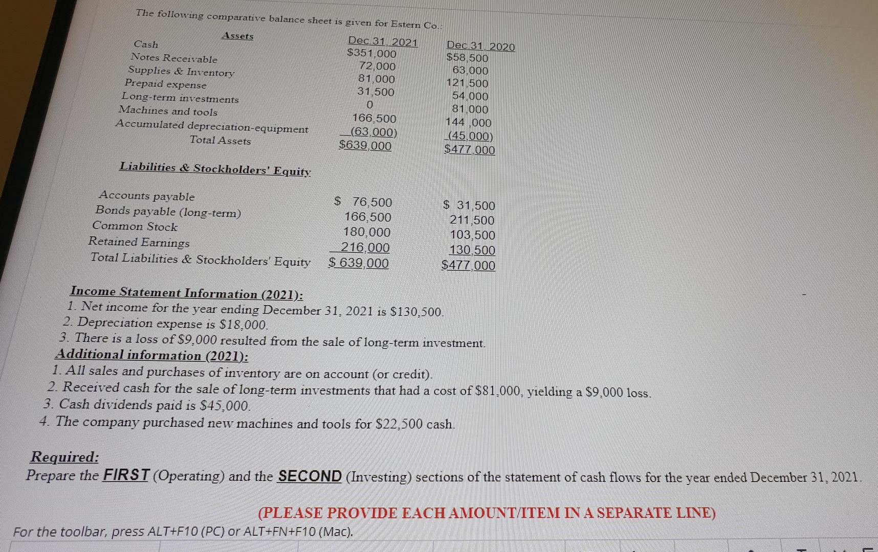  Acc113 ( please provide each amount/item in a separate line )