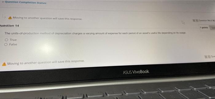 please answer 20 min left Question Completion Status: Moving to another question