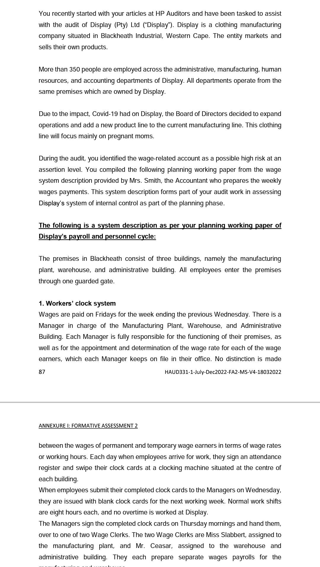 my q2 auditing You recently started with your articles at HP