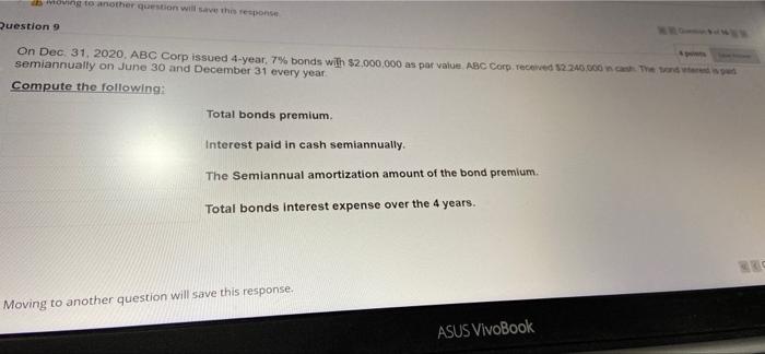 please answer 20 min left Moving to another question will save this