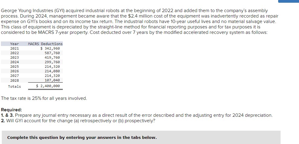  1. & 3. Prepare any journal entry necessary as a direct