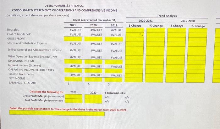 please answer all cells in yellow. the first 2 pictures are for