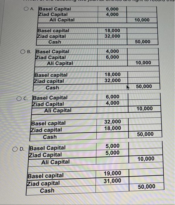 of 1 Question 9 3 points All, Basel and Ziad are sharing