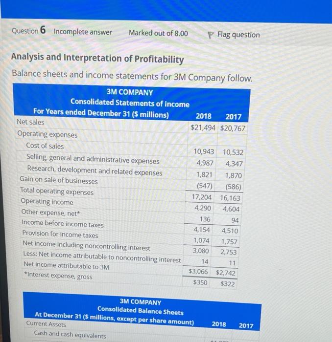 please answer the Q ASAP thank you Analysis and Interpretation of Profitability