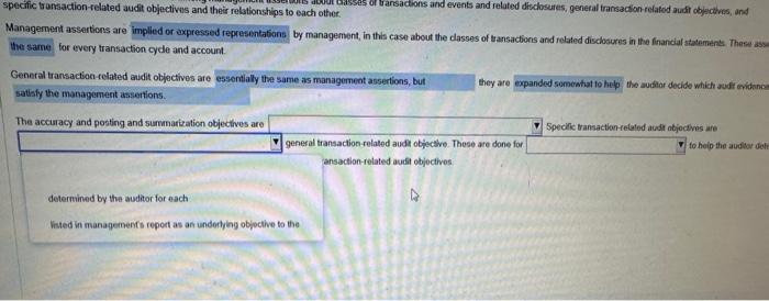 ansertions about dasses of trarvactions and events and related disclosures, general transaction