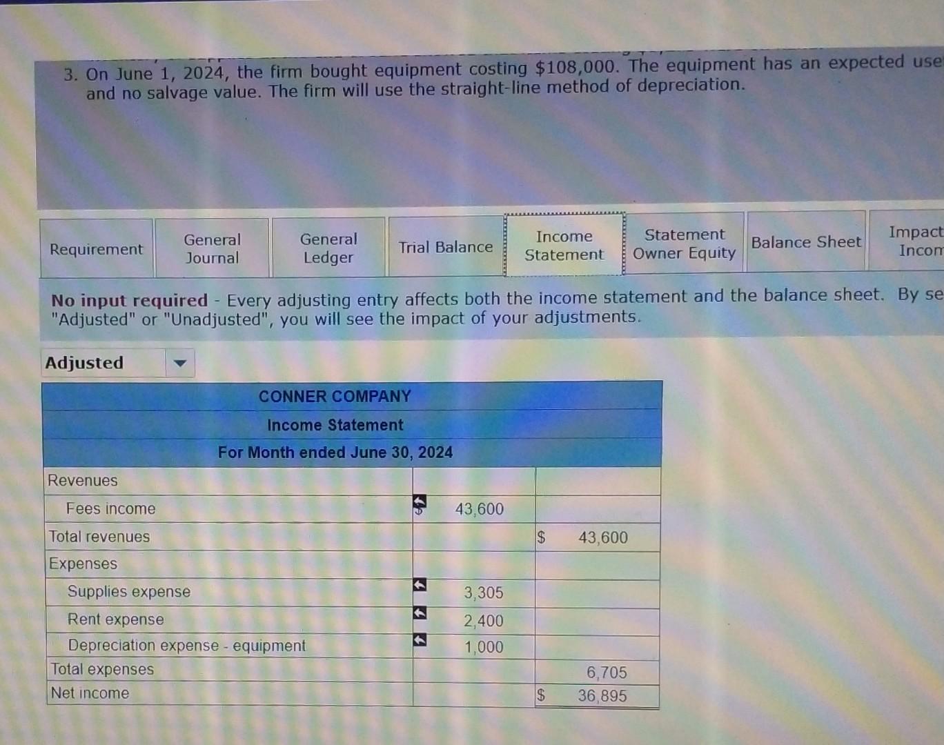 accuracy. Note: If no entry is required for a transaction/event, select "No
