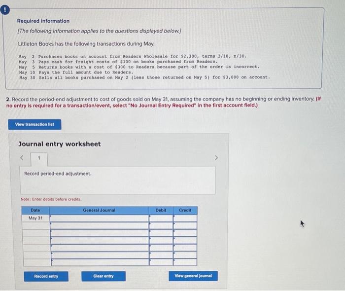 on books purchased from Readers. May 5 Returns books with a cost