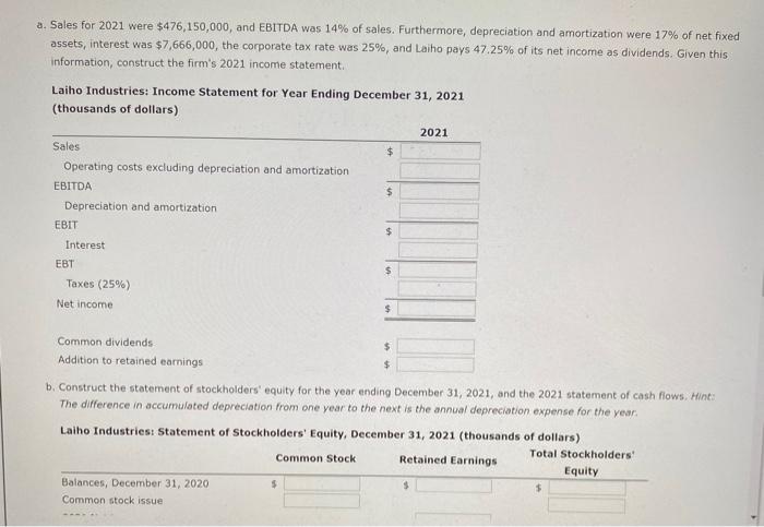 the Microsoft Excel file below. Download the spreadshaet and perform the required