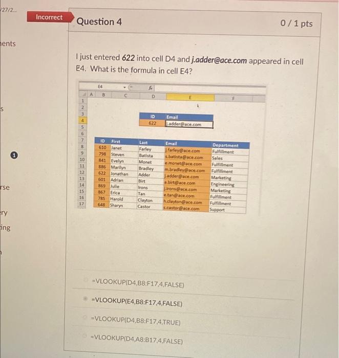 must be in the furthest left column of the Lookup Range Lookup