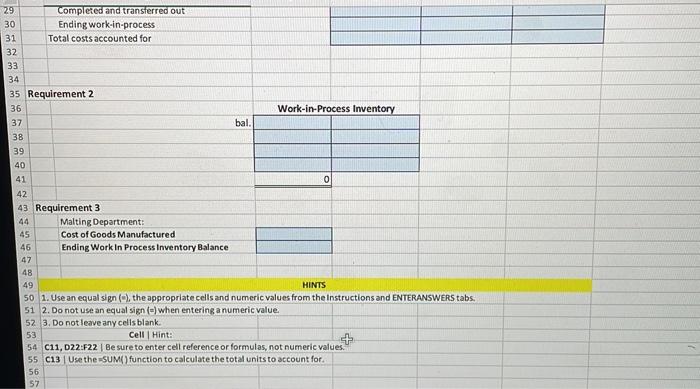 for the Malting Department for the month of August 2024: Use the