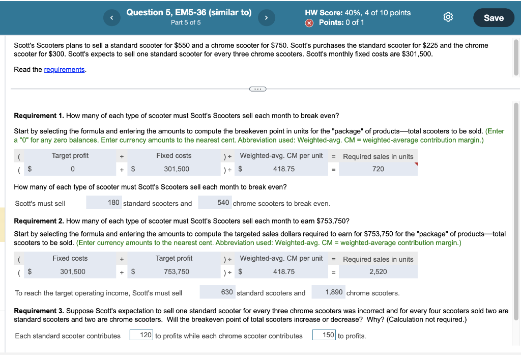Please explain how to do requirement 3 Scott's Scooters plans to