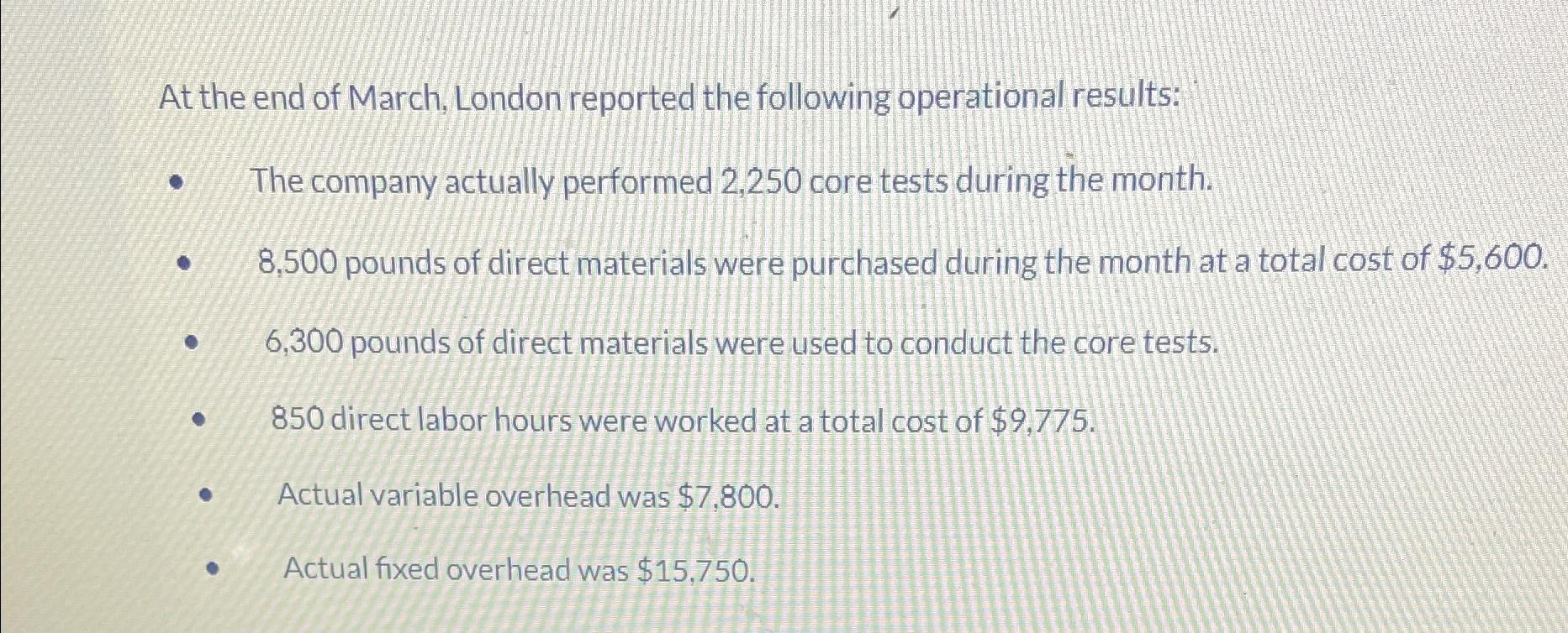 Calculate the direct labor efficiency variance for March. 3. Calculate the variable