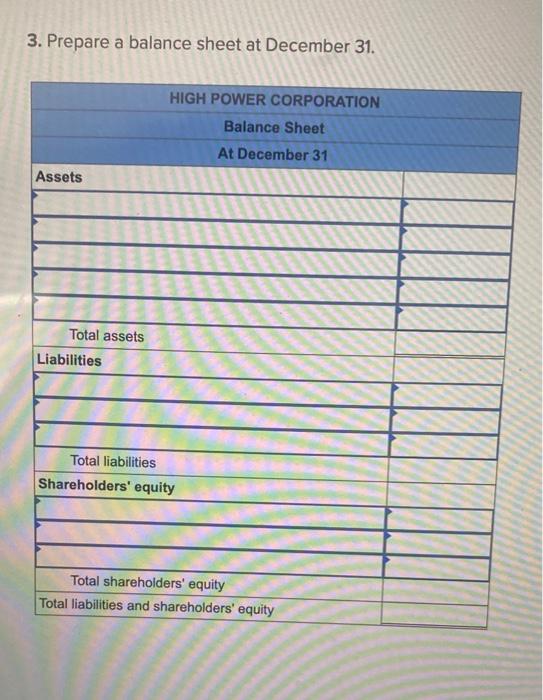 this question) Assume you are the president of High. Power Corporation. At