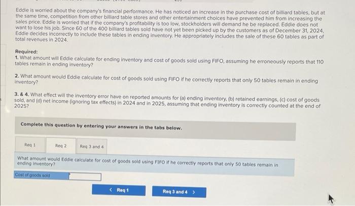 is worried about the company's financial performance. He has noticed an increase