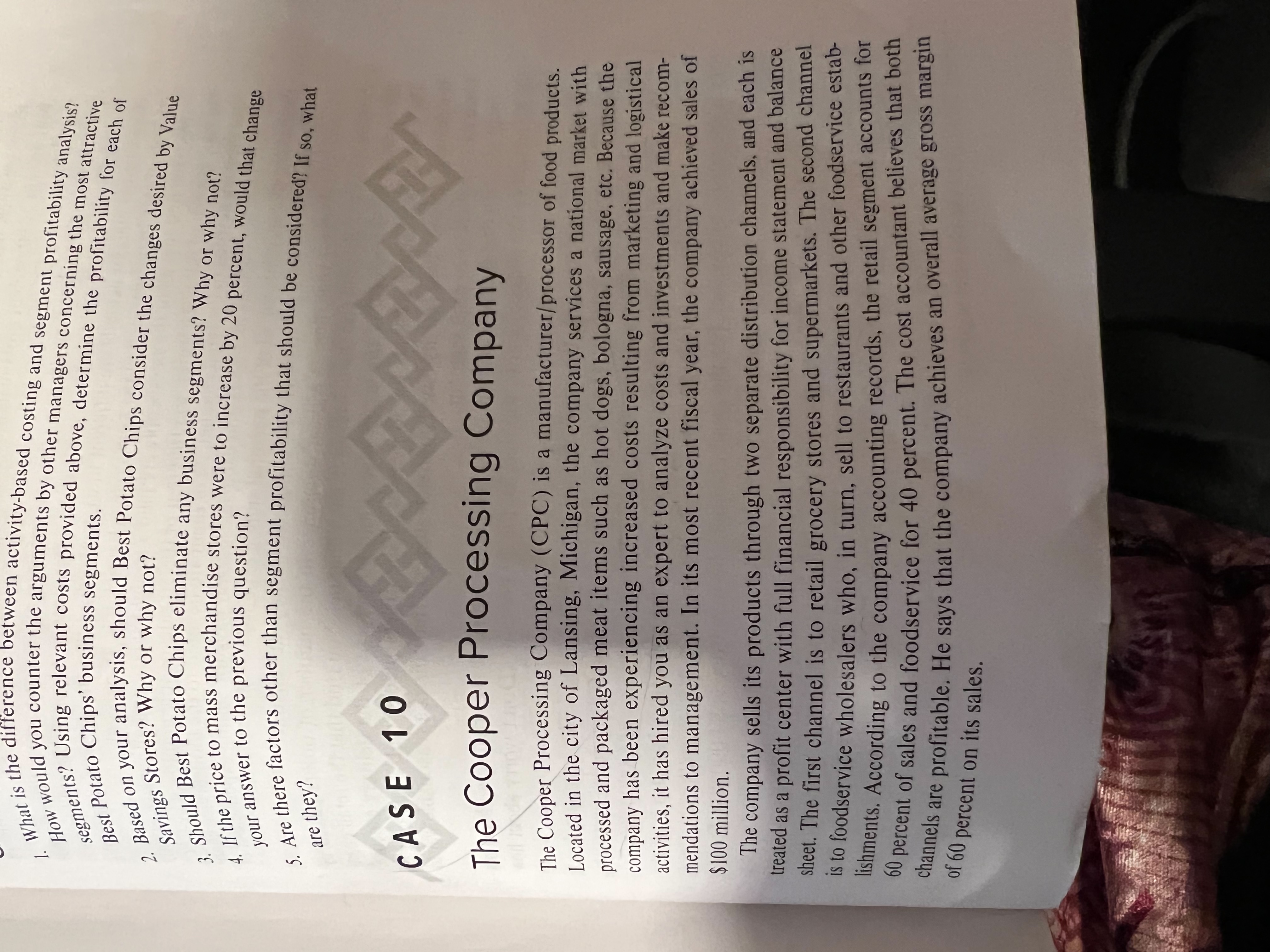  1 . What is the difference between activity-based costing and segment