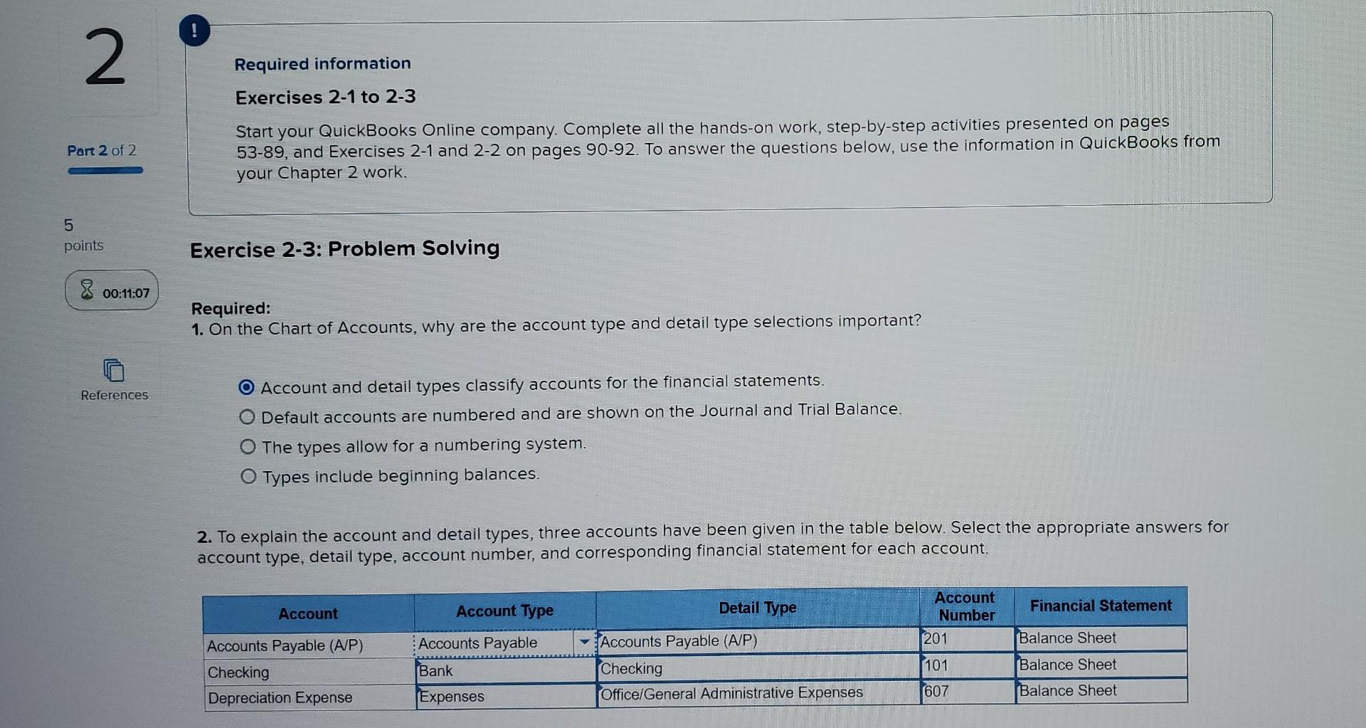 help me with this account information system question 2 Required information Exercises