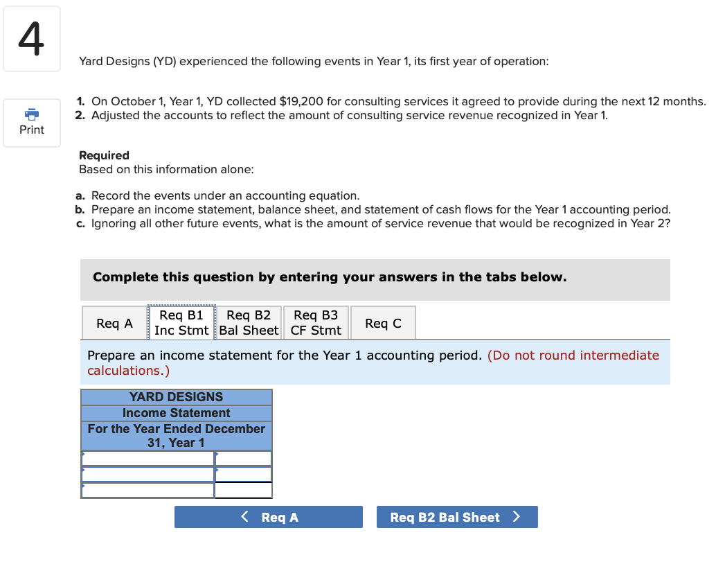 On October 1, Year 1 , YD collected $19,200 for consulting services