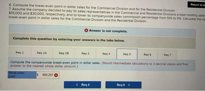 Residential. The company's accounting intern was asked to prepare segmented income statements