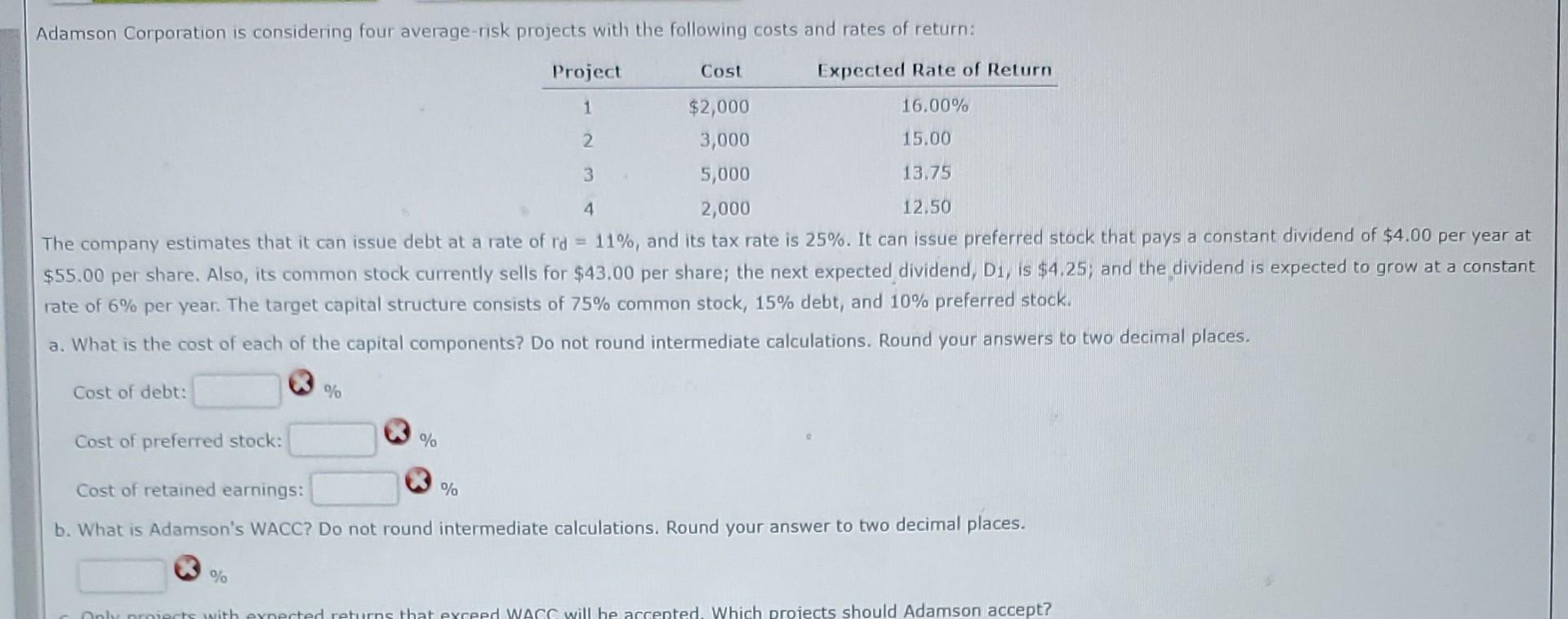  Please show all steps in excel format and formulas. Thank you.