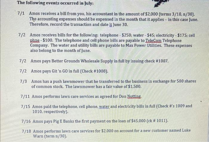 income statement (profit and loss statement) 3. Bill payment List 4. invoices