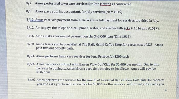 opens a banks account for Moses Ground Maintenance, Inc at State Bank