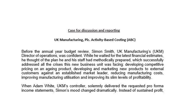7. What pricing advantages does UKM's competitor, Top Telecommunicating Plc, have, knowing