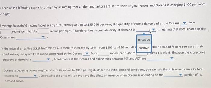 three primary factors that affect the demand for rooms each night. These