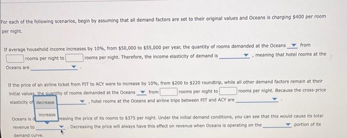 graph. Note: Once you enter a value in a white field, the
