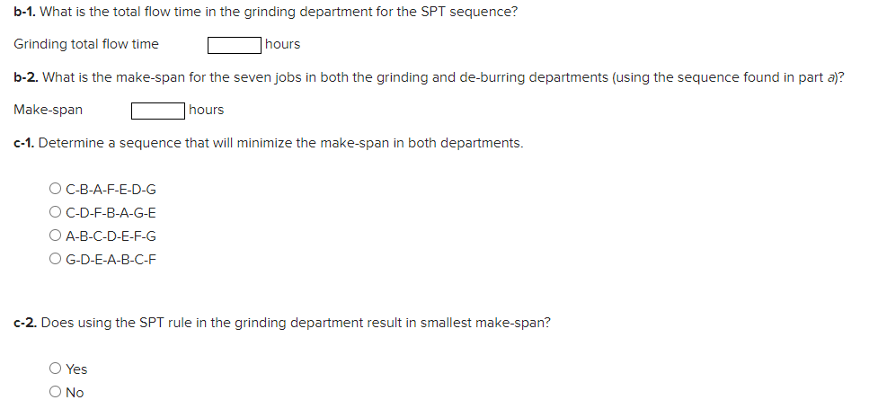 A production manager must determine the processing sequence for seven jobs through