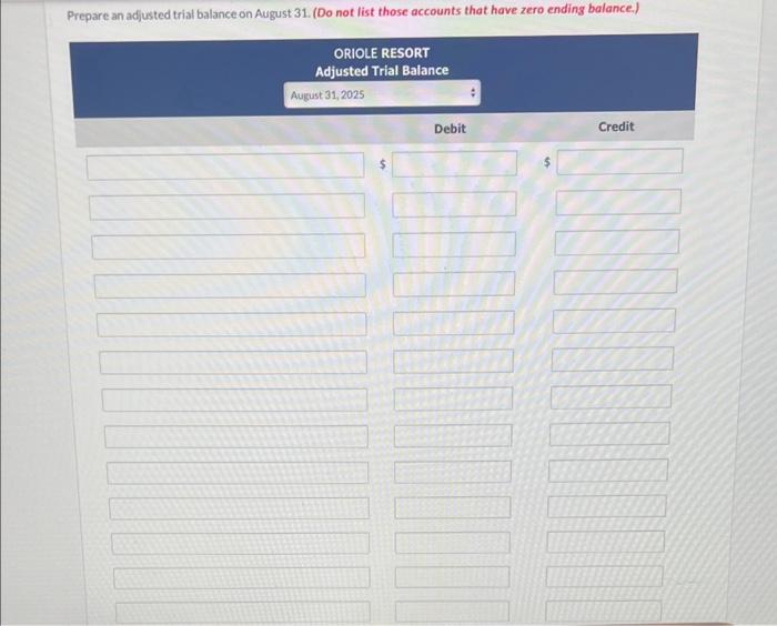 one-year premium paid on June 1,2025. 2. An imventory count on August