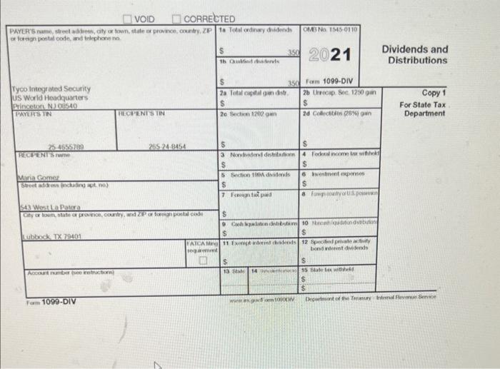 WTE. Carlos reported the following information for GPE's business activities (GPE uses