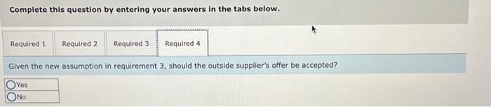 its engines, including all of the carburetors. An outside supplier has offered