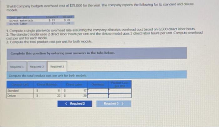 Company budgets overhead cost of $78,000 for the year. The company reports