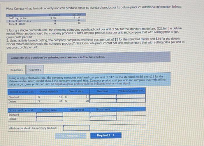 the following for its standard and deluxe models COSE Der Unit Standard