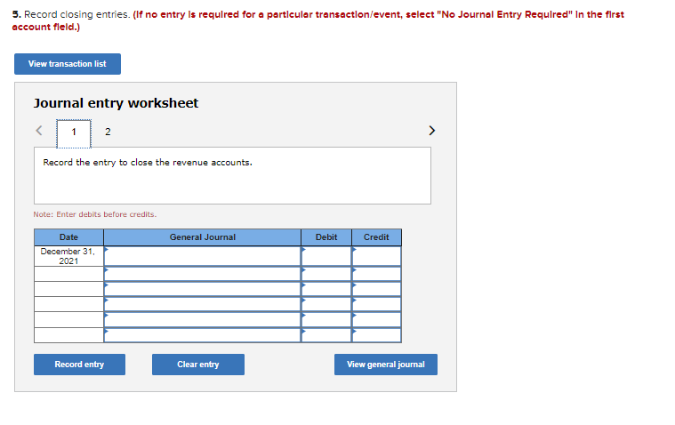 1., 2. \& 6. Enter the unadjusted balances from the trial balance