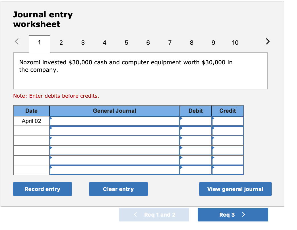insurance of $128 expired this month. Note: Enter debits before credits. \begin{tabular}{|l|l|l|}