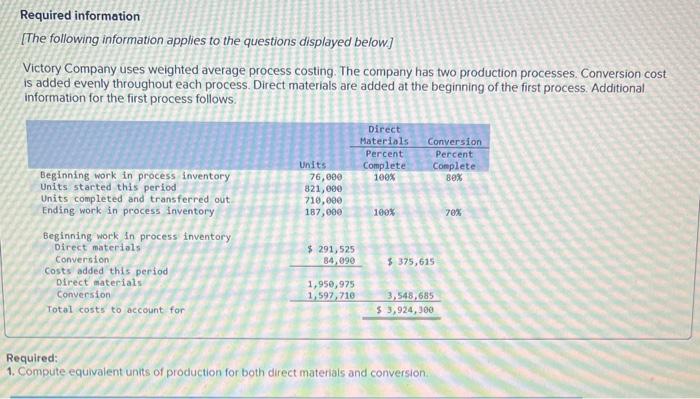 Please answer all parts & show work/formulas, steps/ explanation. [The following information