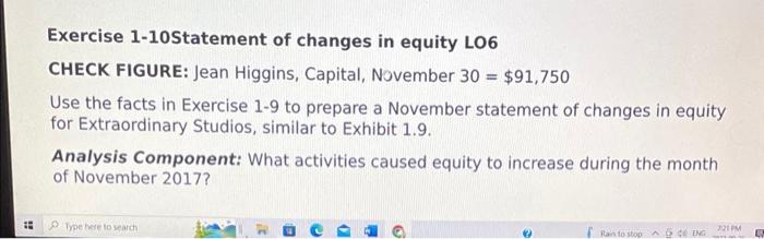 How we get 7750$ in owner withdrawals?Please help!! Exercise 1-10Statement of changes