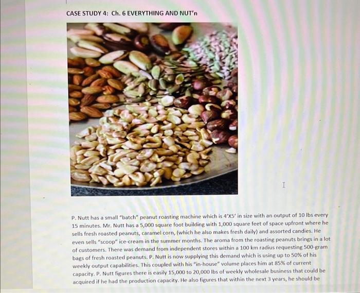 calculate P.nut current volume calculate the expected value for the various capacity